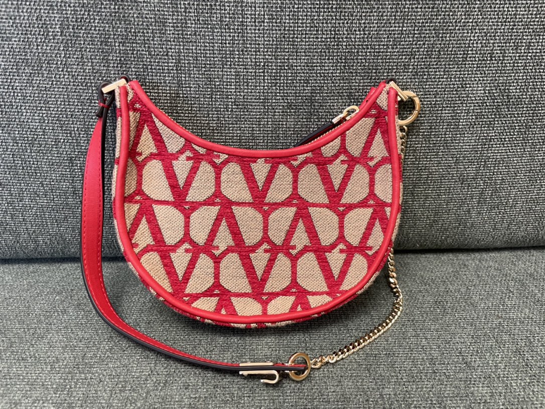 Bagsaaa Va1e*ntin0 Garavani VLogo Toile Iconographe Mini shoulder red