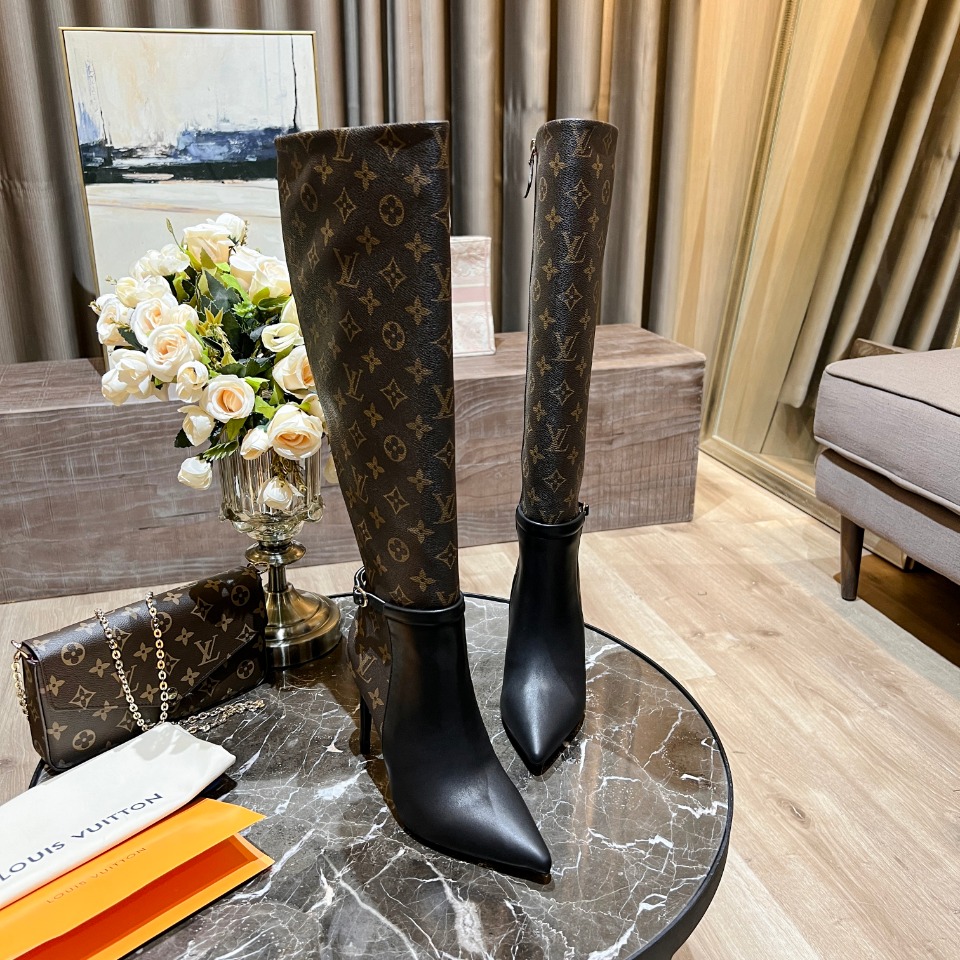 Bagsaaa L0vis Vvtt0n ankle long boots