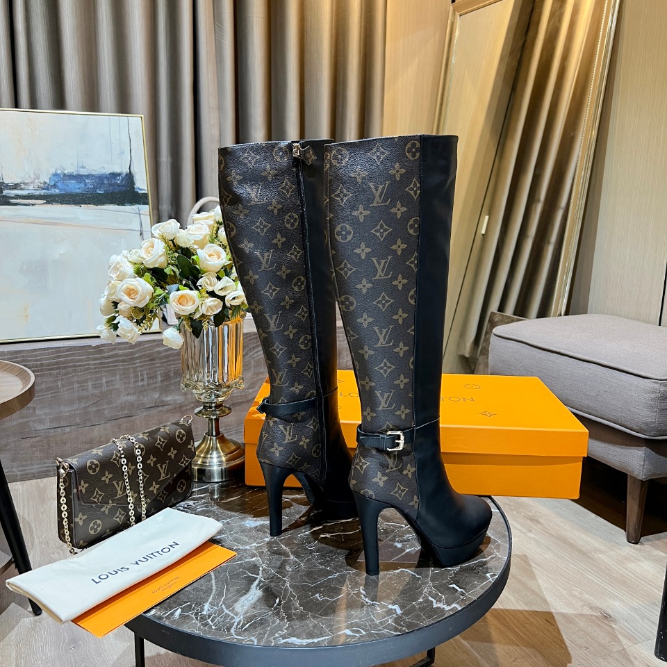 Bagsaaa L0vis Vvtt0n Afterglow Ankle Long Boot