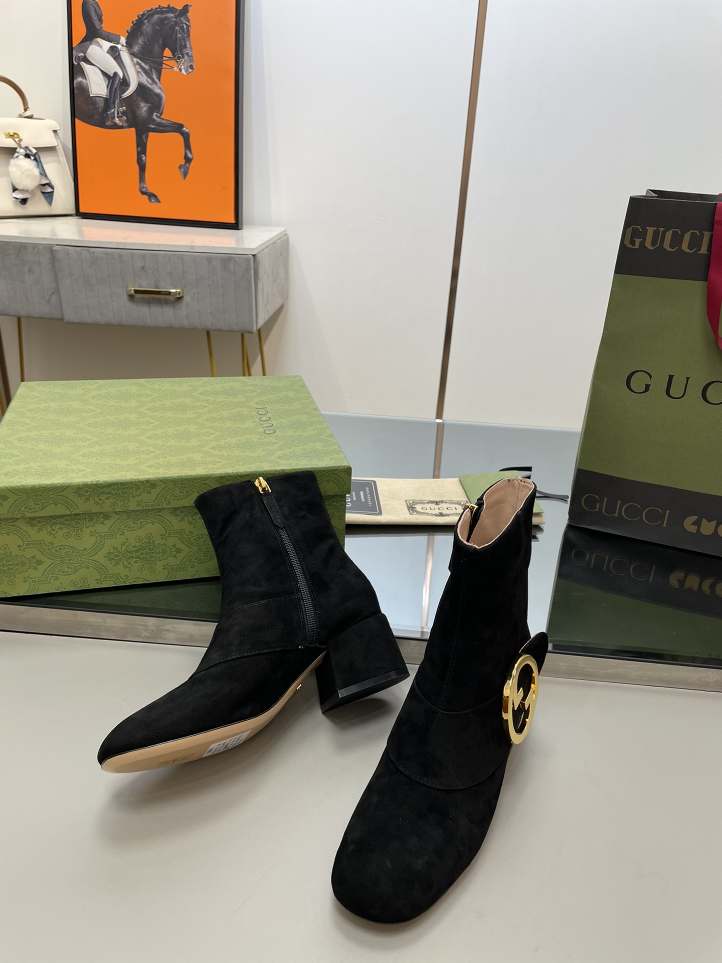 Bagsaaa Gvc*1 Blondie Black Ankle Boots