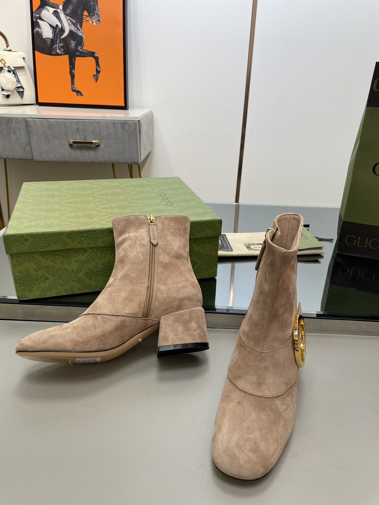 Bagsaaa Gvc*1 Blondie Beige Ankle Boots