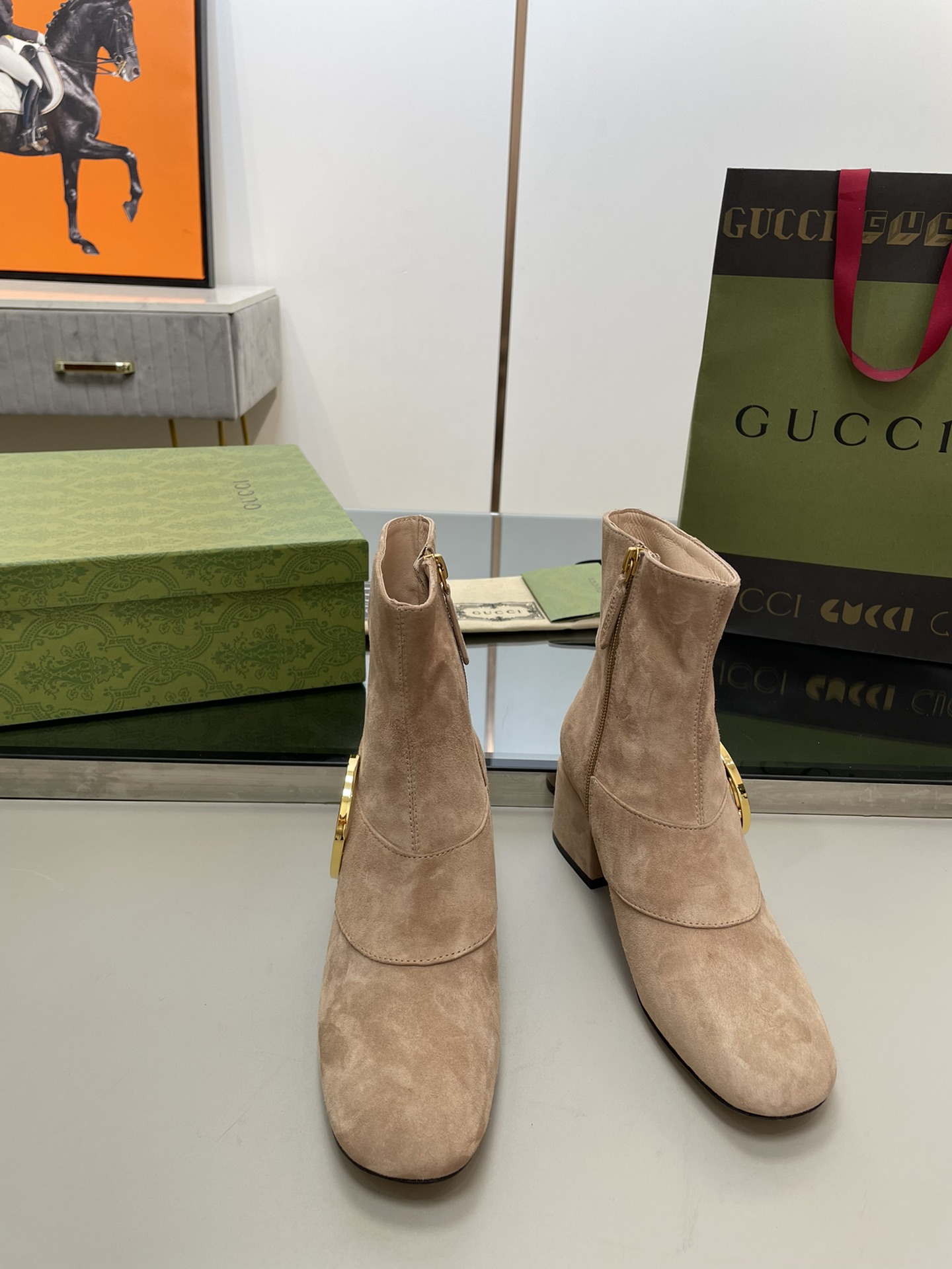 Bagsaaa Gvc*1 Blondie Beige Ankle Boots