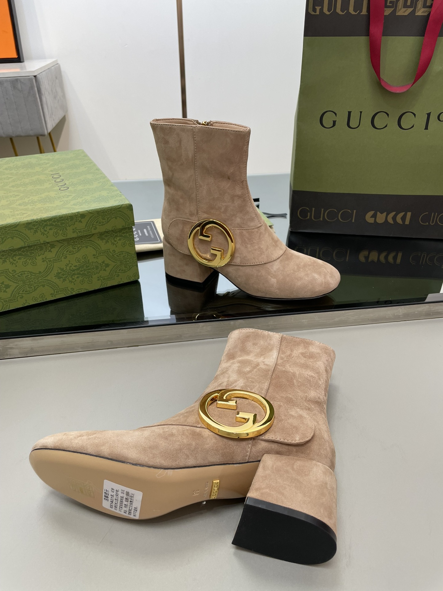 Bagsaaa Gvc*1 Blondie Beige Ankle Boots