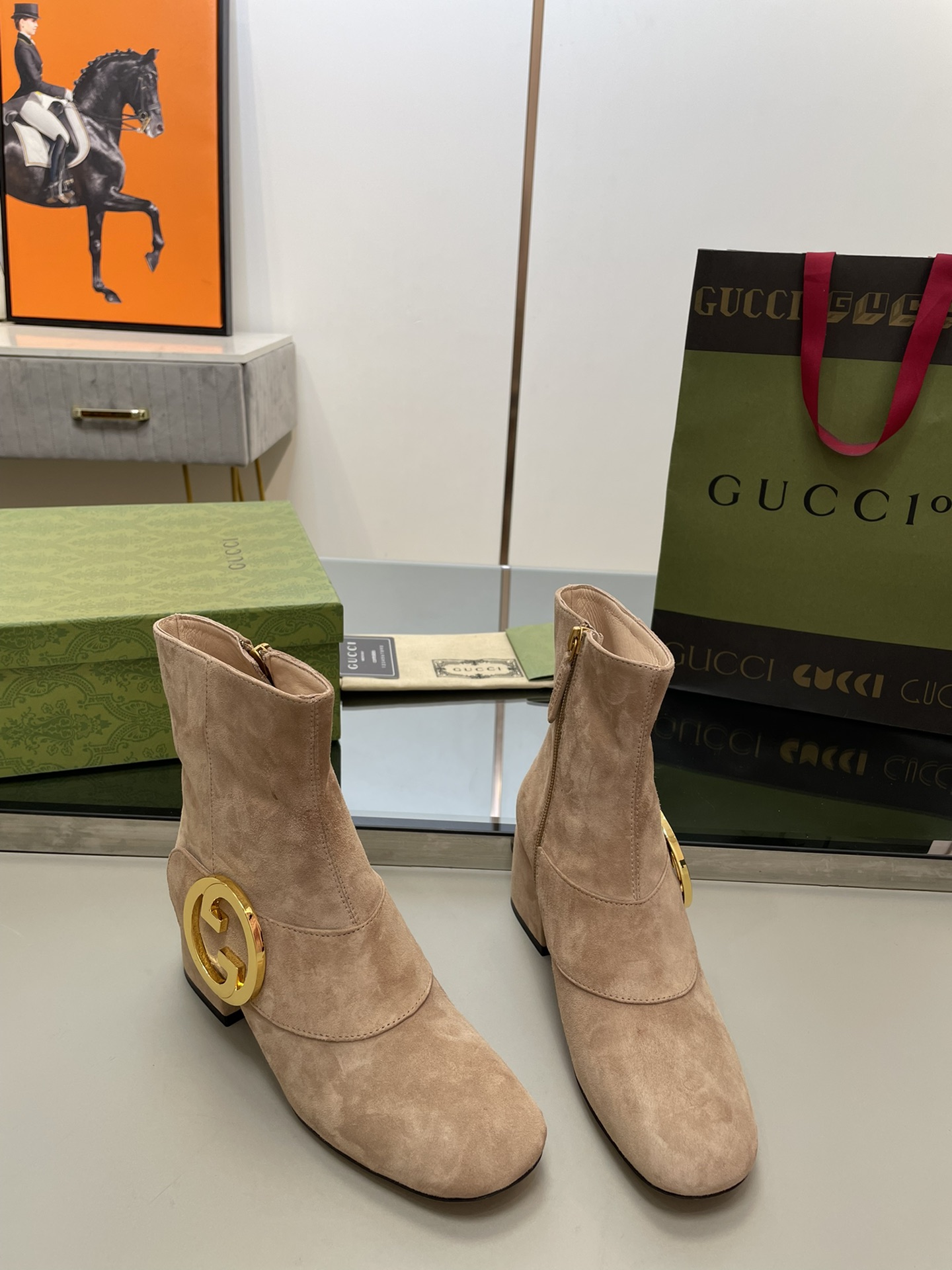 Bagsaaa Gvc*1 Blondie Beige Ankle Boots