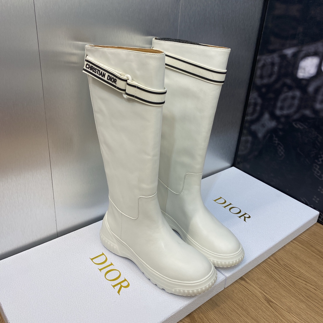 Bagsaaa D10r Over Knee White Boots