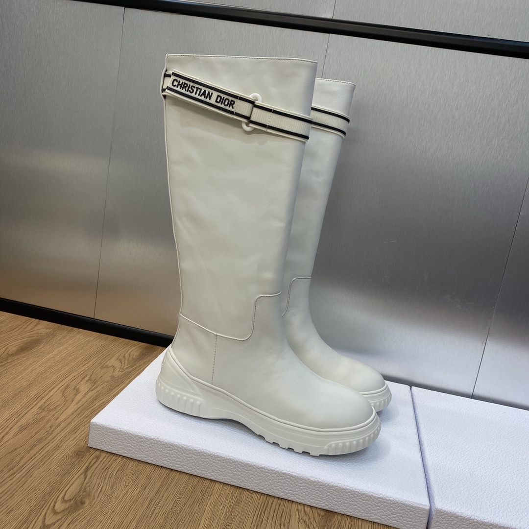 Bagsaaa D10r Over Knee White Boots