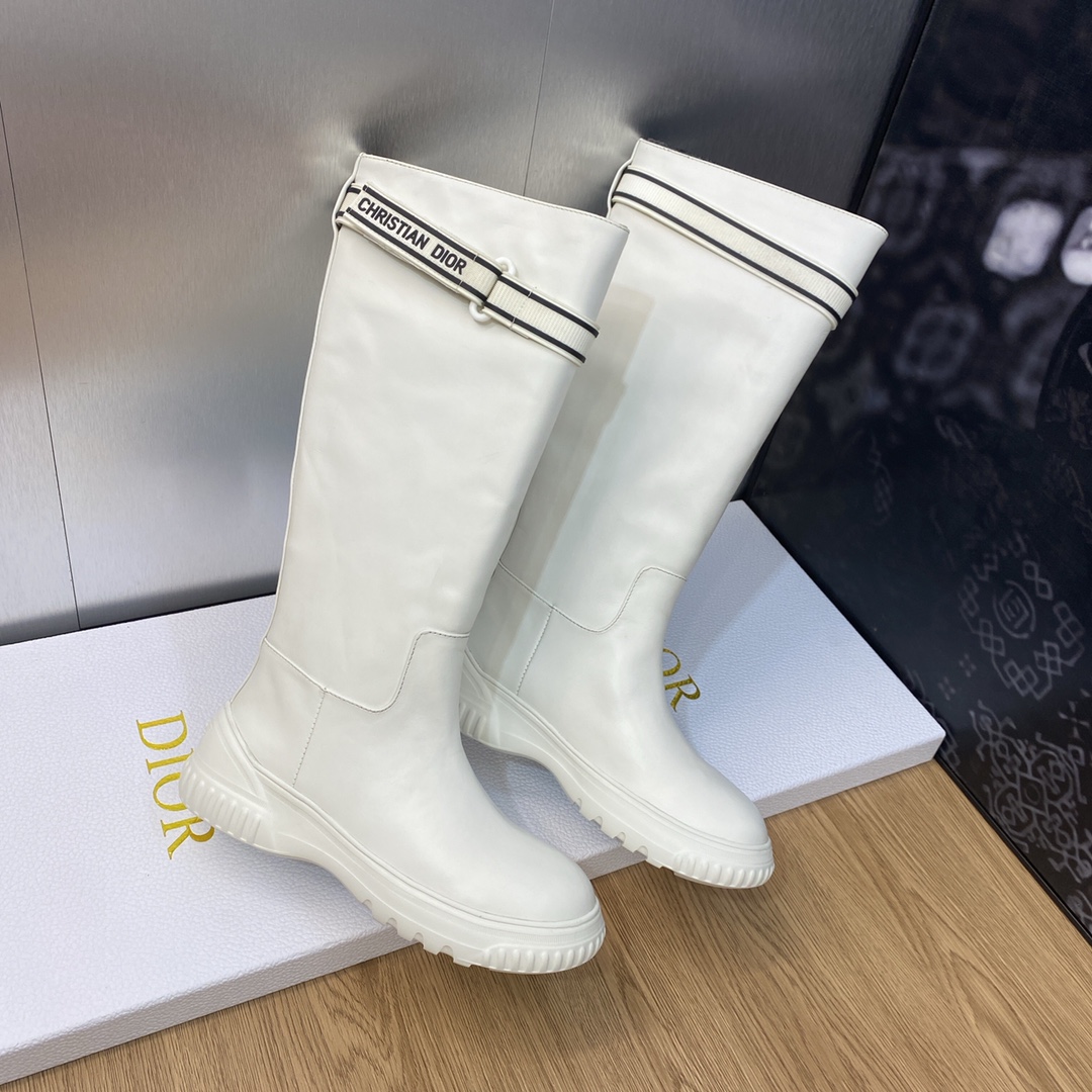 Bagsaaa D10r Over Knee White Boots