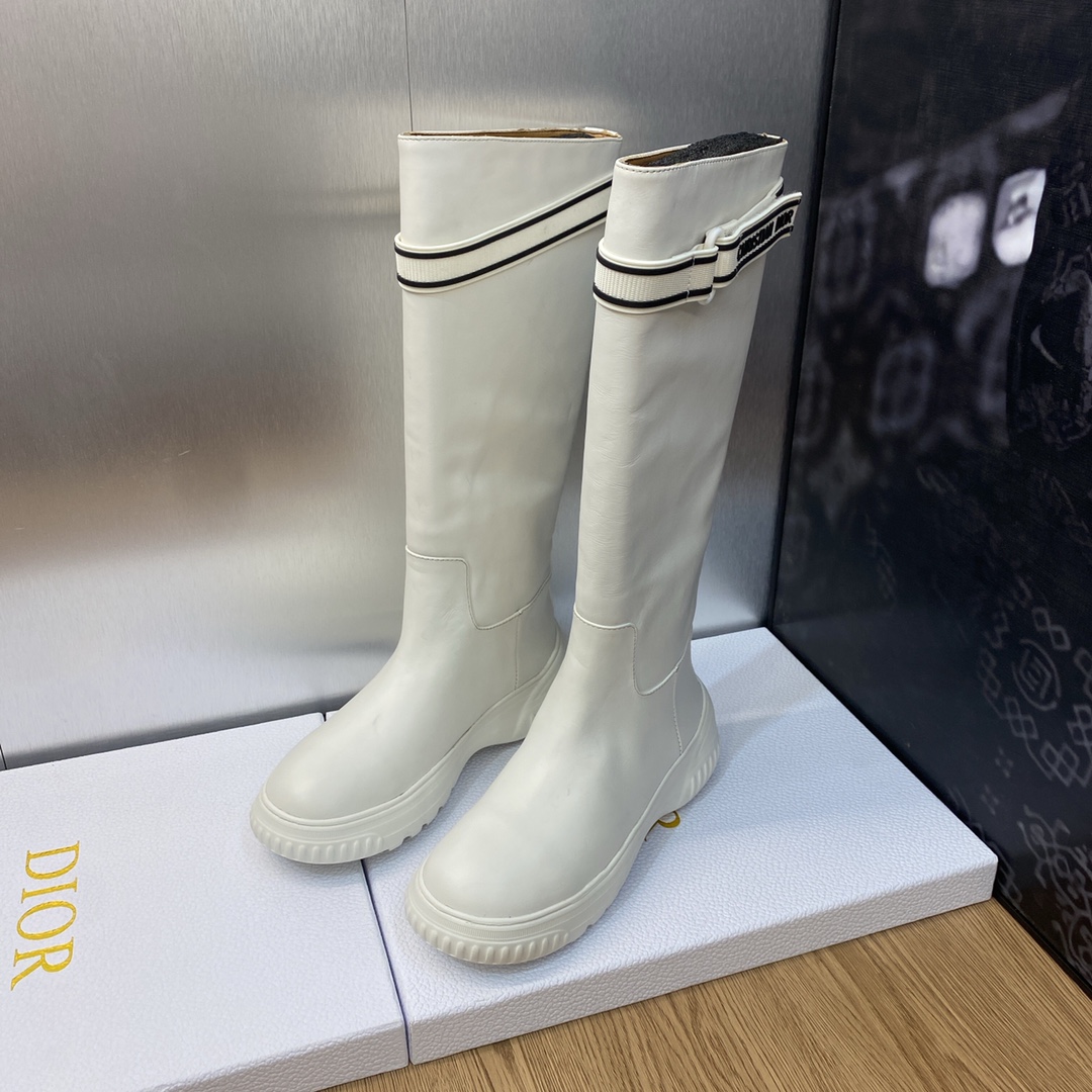 Bagsaaa D10r Over Knee White Boots