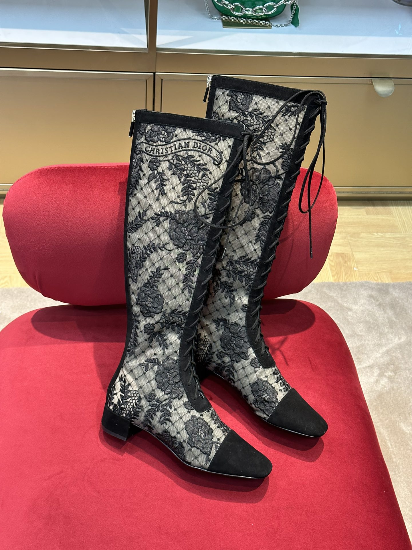 BAGSAAA D10r NAUGHTILY-D HEELED ANKLE LONG BOOT