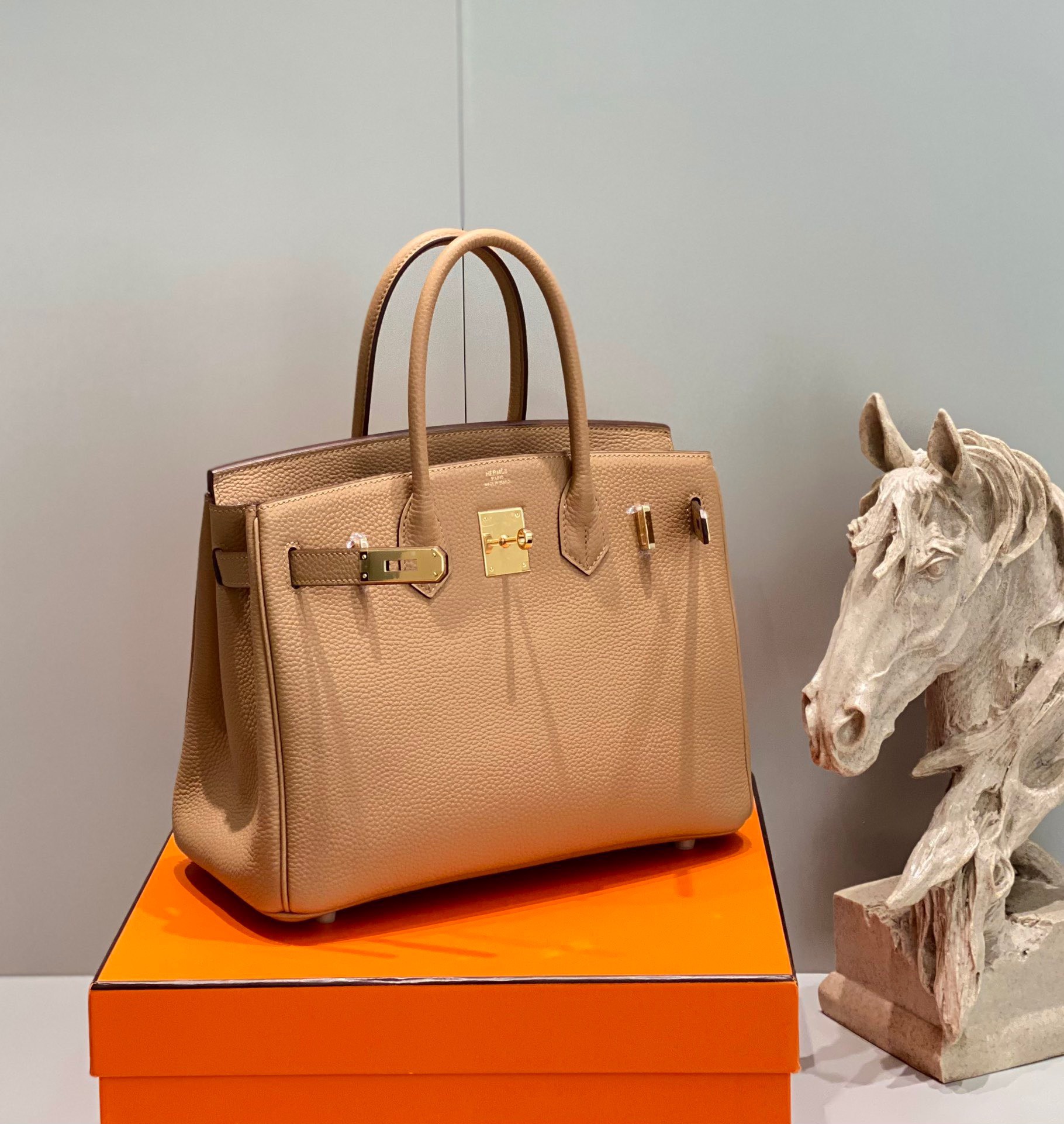 Bagsaaa H**me5 Birkin 30 in Togo Leather with Gold Hardware