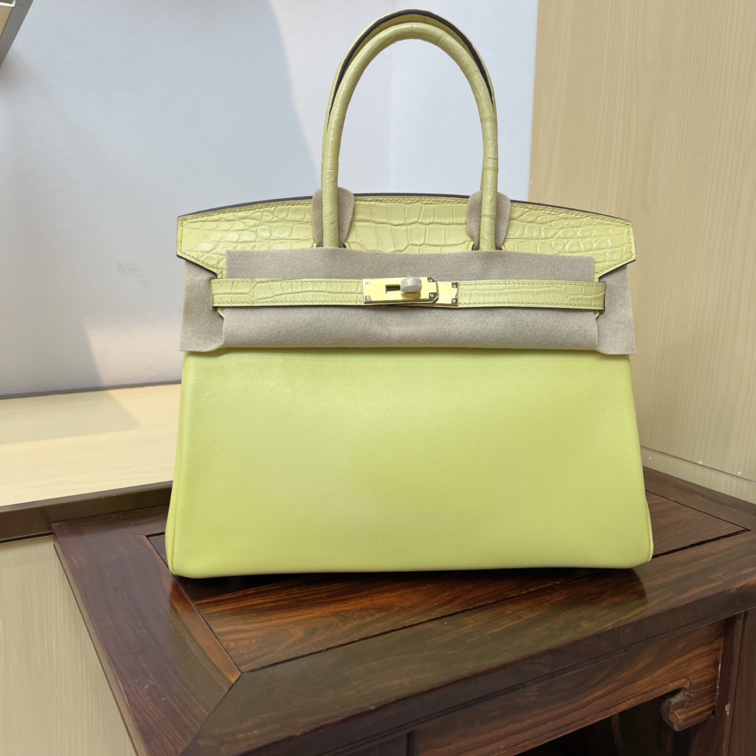 Bagsaaa H**me5 Birkin Touch Swift Yellow 30