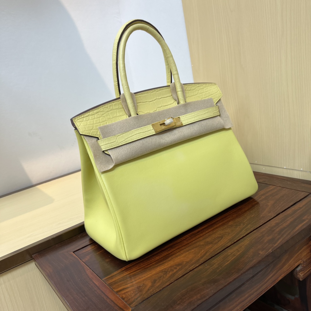 Bagsaaa H**me5 Birkin Touch Swift Yellow 30