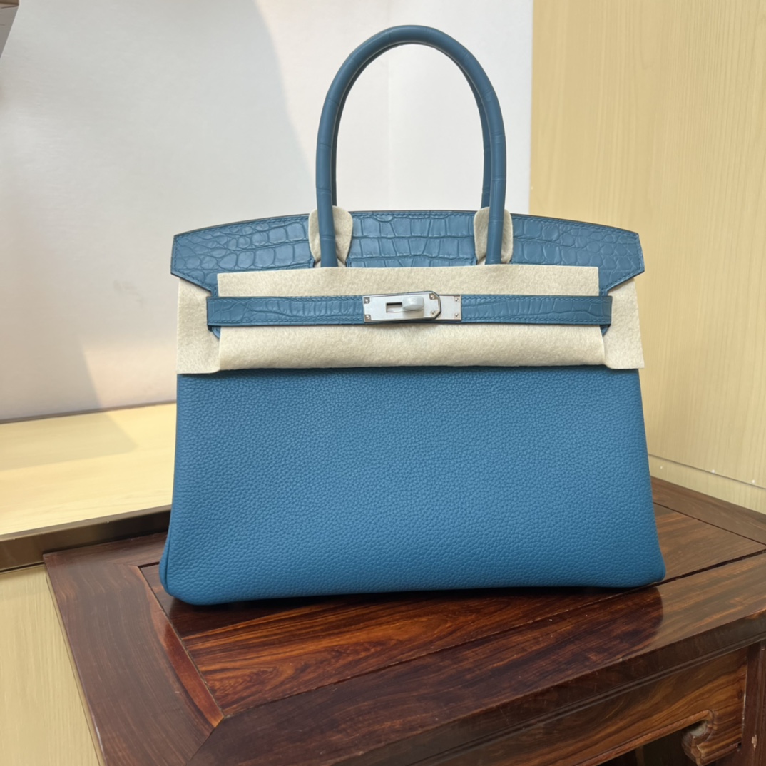 Bagsaaa H**me5 Birkin Touch Togo Blue 30