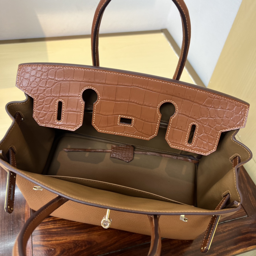 Bagsaaa H**me5 Birkin Touch Togo Brown 30