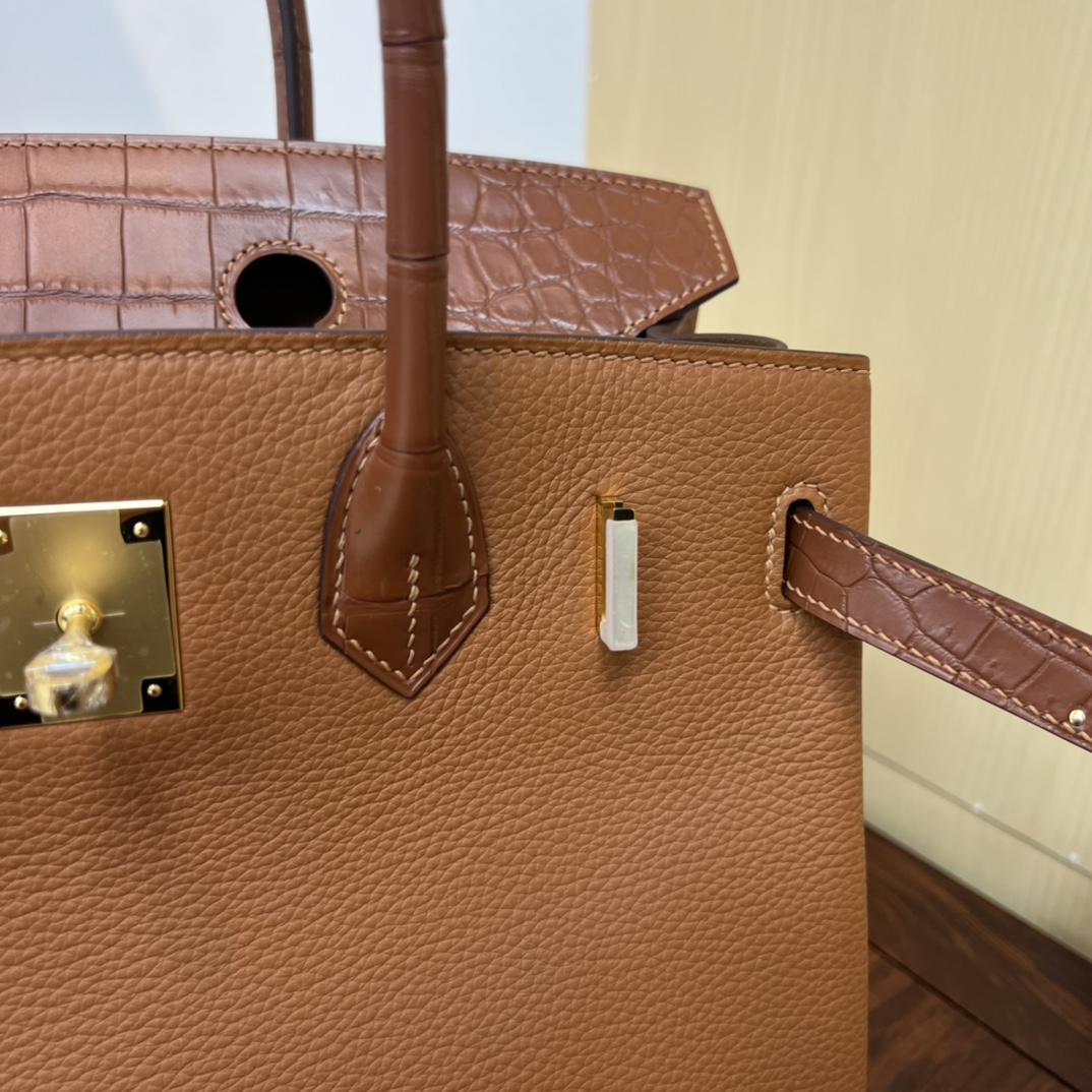 Bagsaaa H**me5 Birkin Touch Togo Brown 30