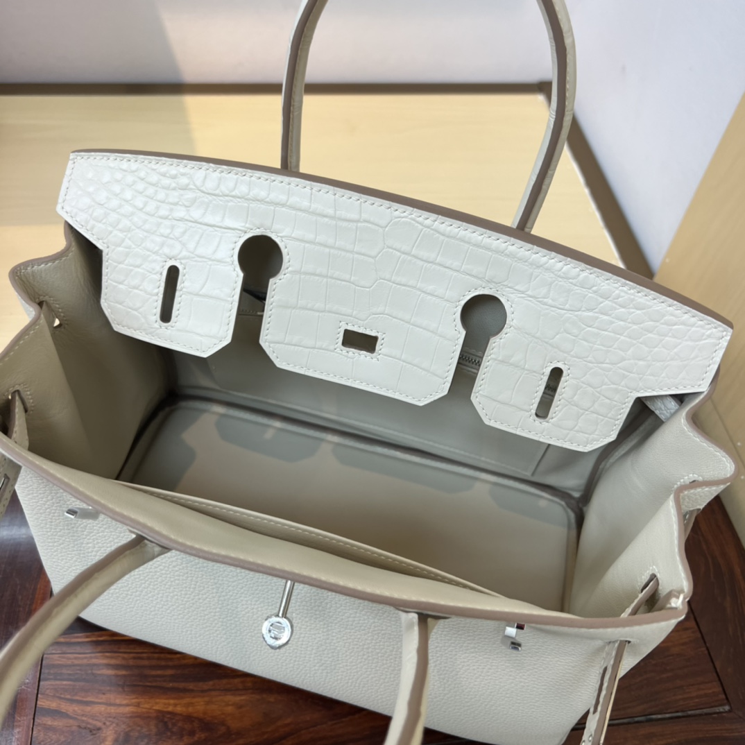 Bagsaaa H**me5 Birkin Touch Togo White 30