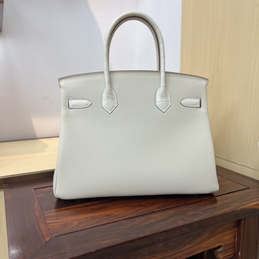 Bagsaaa H**me5 Birkin Touch Togo White 30