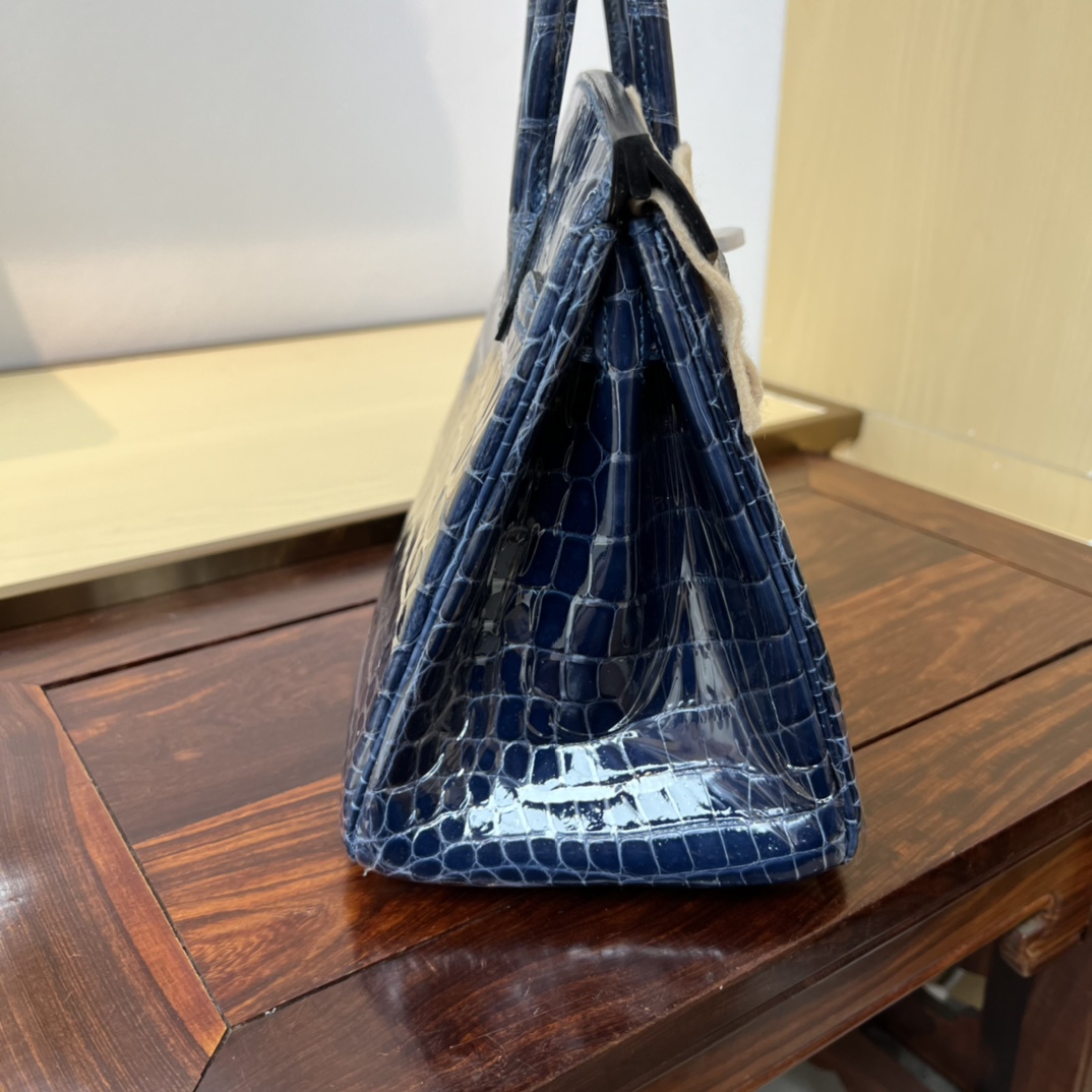 Bagsaaa H**me5 Birkin 30 Blue Birkin Crocodile