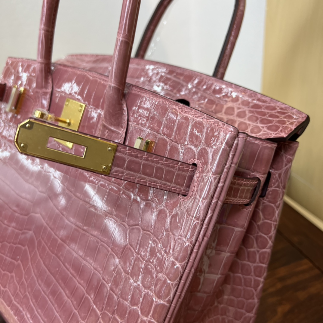 Bagsaaa H**me5 Birkin 30 Pink Birkin Crocodile