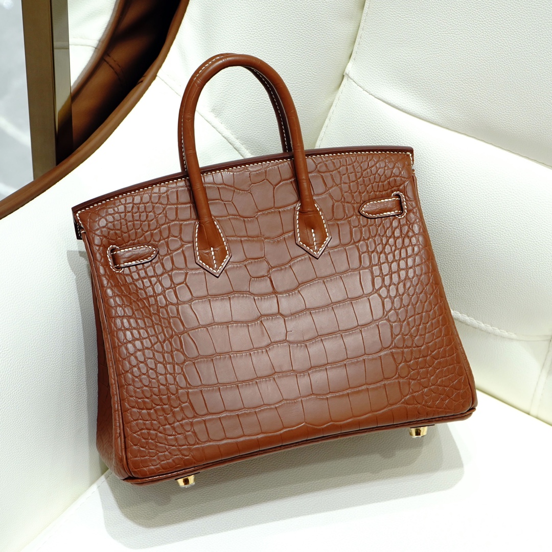 Bagsaaa H**me5 Birkin 30 Matte Brown Crocodile