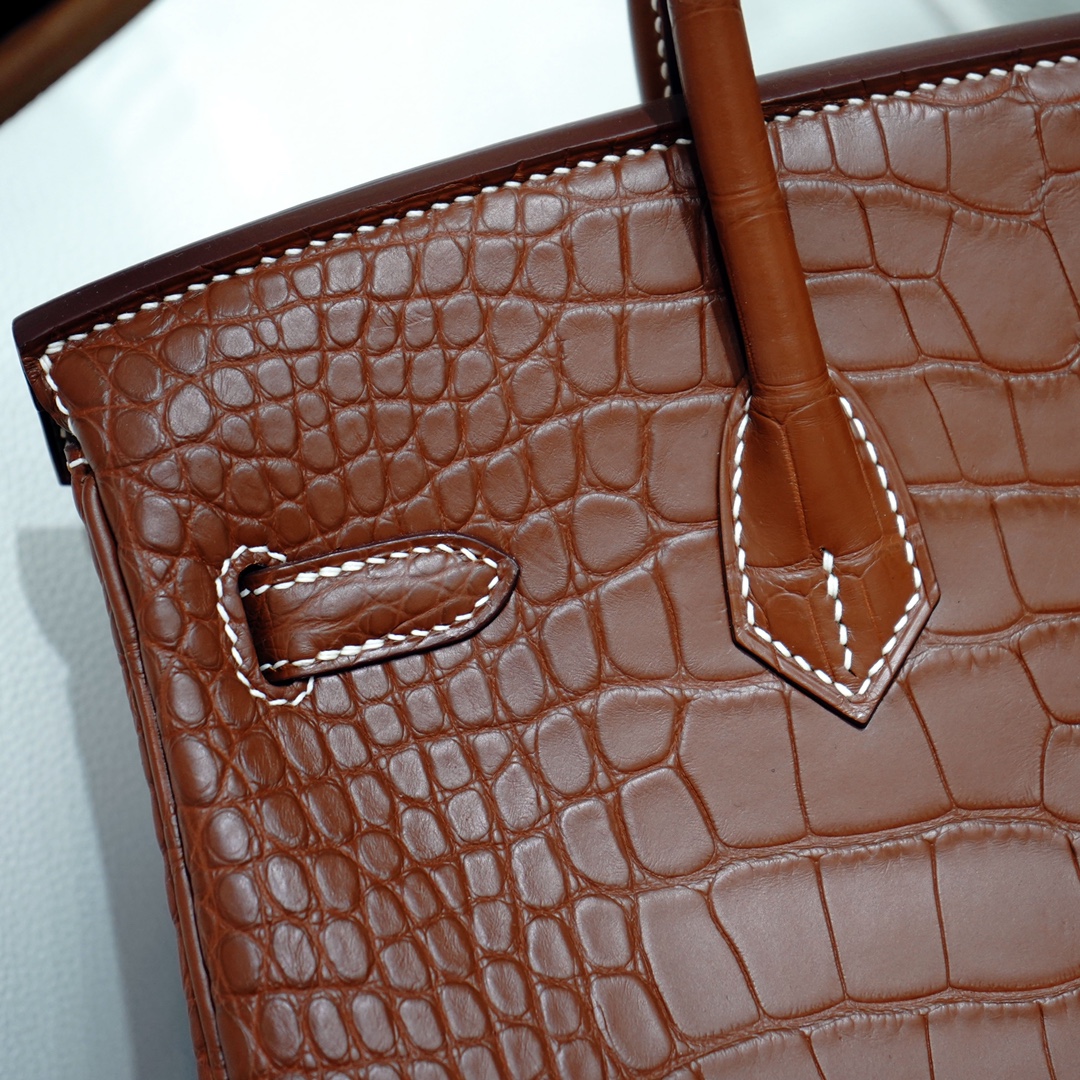 Bagsaaa H**me5 Birkin 30 Matte Brown Crocodile