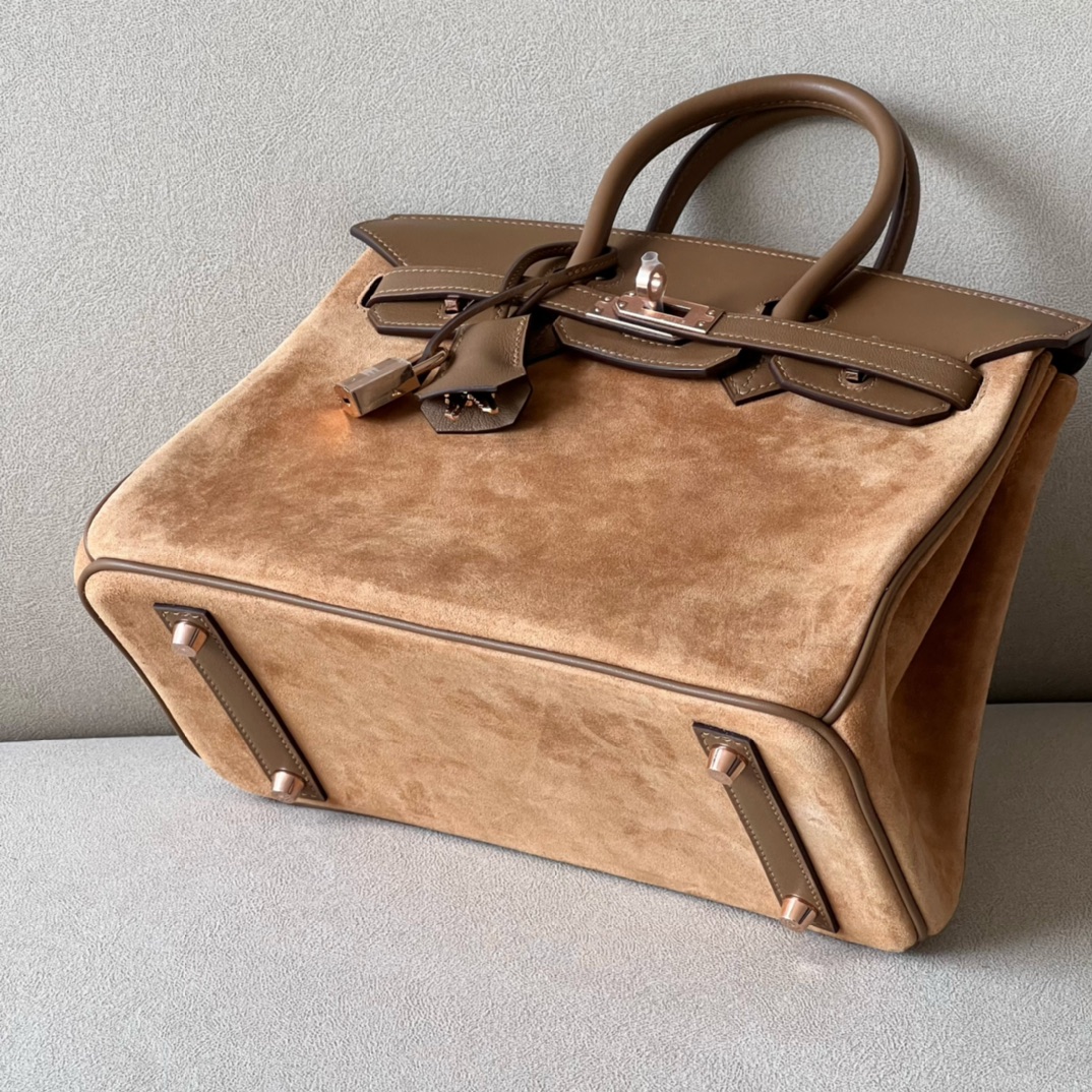 H**me5 Birkin 25 GRIZZLY/SWIFT Brown Bag