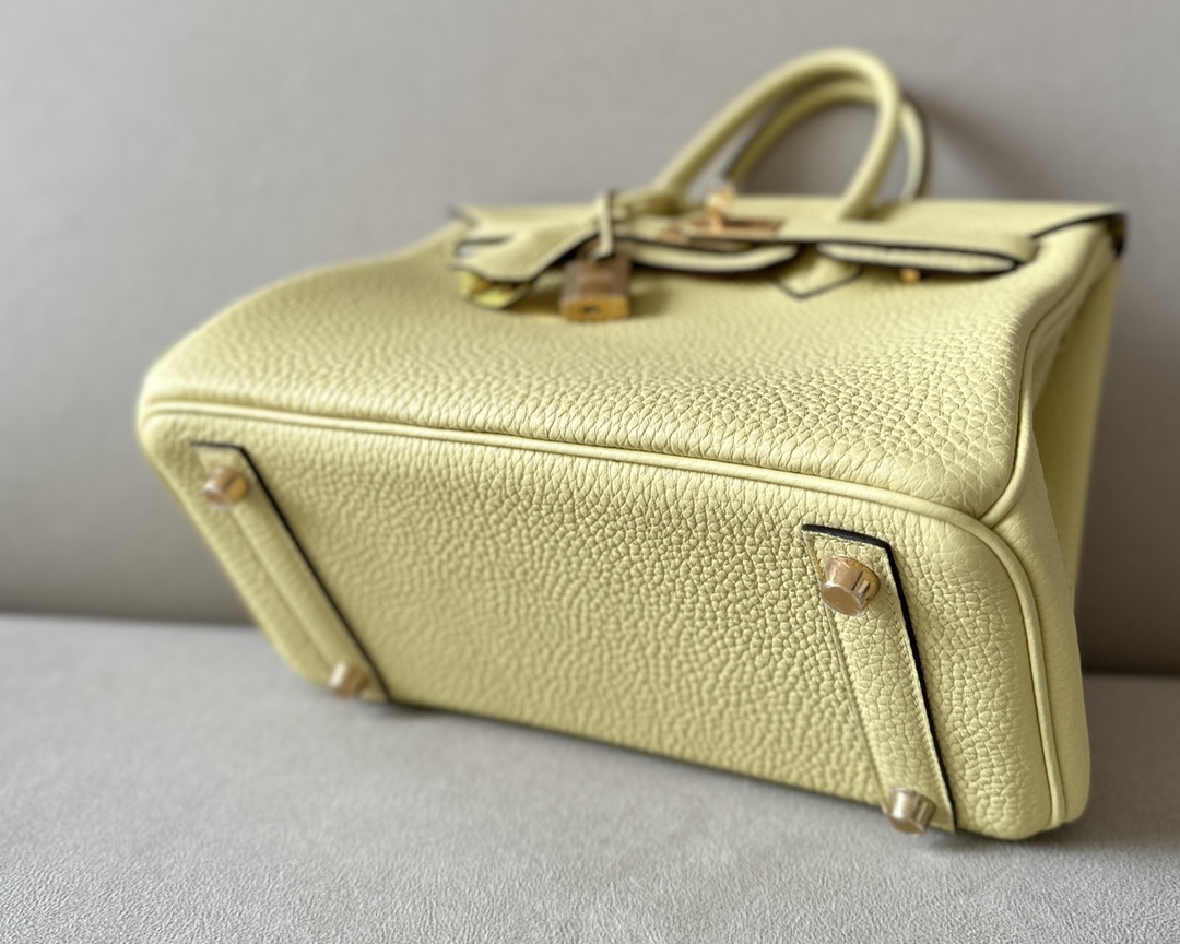 Bagsaaa H**me5 Birkin 25 in Togo Leather with Gold Hardware Lemon Yellow