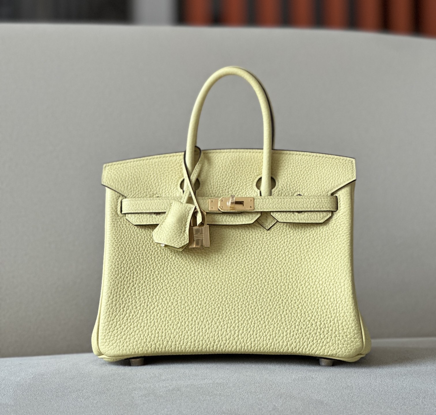 Bagsaaa H**me5 Birkin 25 in Togo Leather with Gold Hardware Lemon Yellow