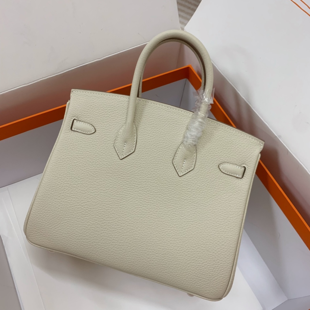 Bagsaaa H**me5 Birkin 25 in Togo Leather Off White color