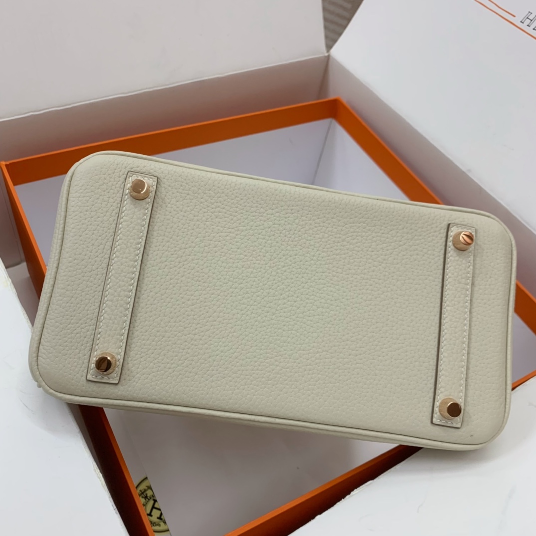 Bagsaaa H**me5 Birkin 25 in Togo Leather Off White color