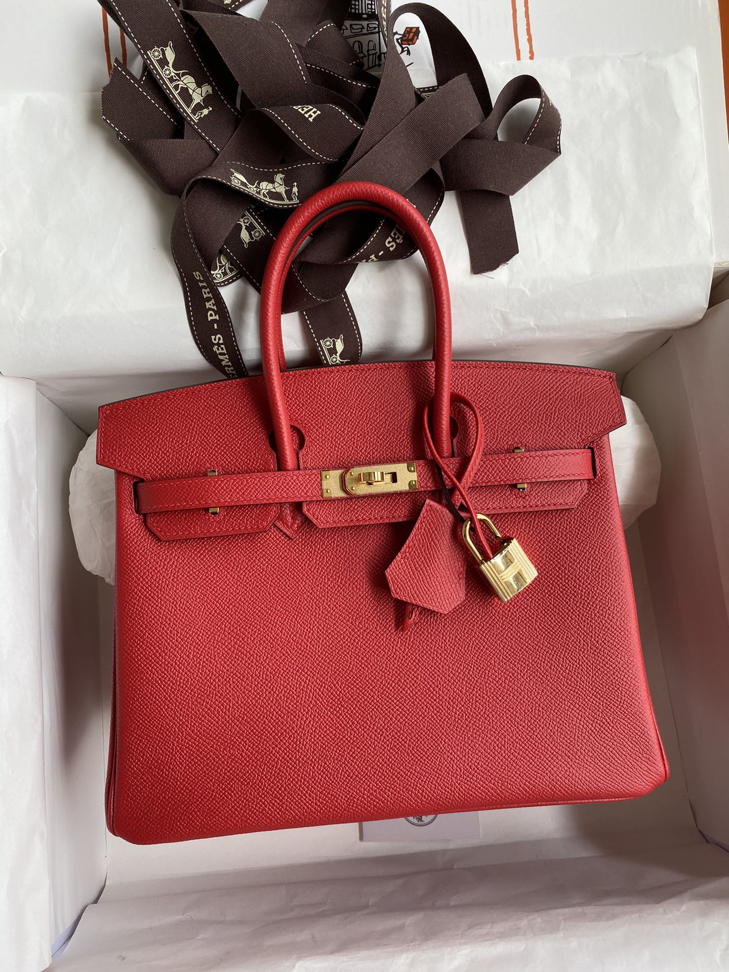 Bagsaaa H**me5 Birkin 25 Epsom Leather Red
