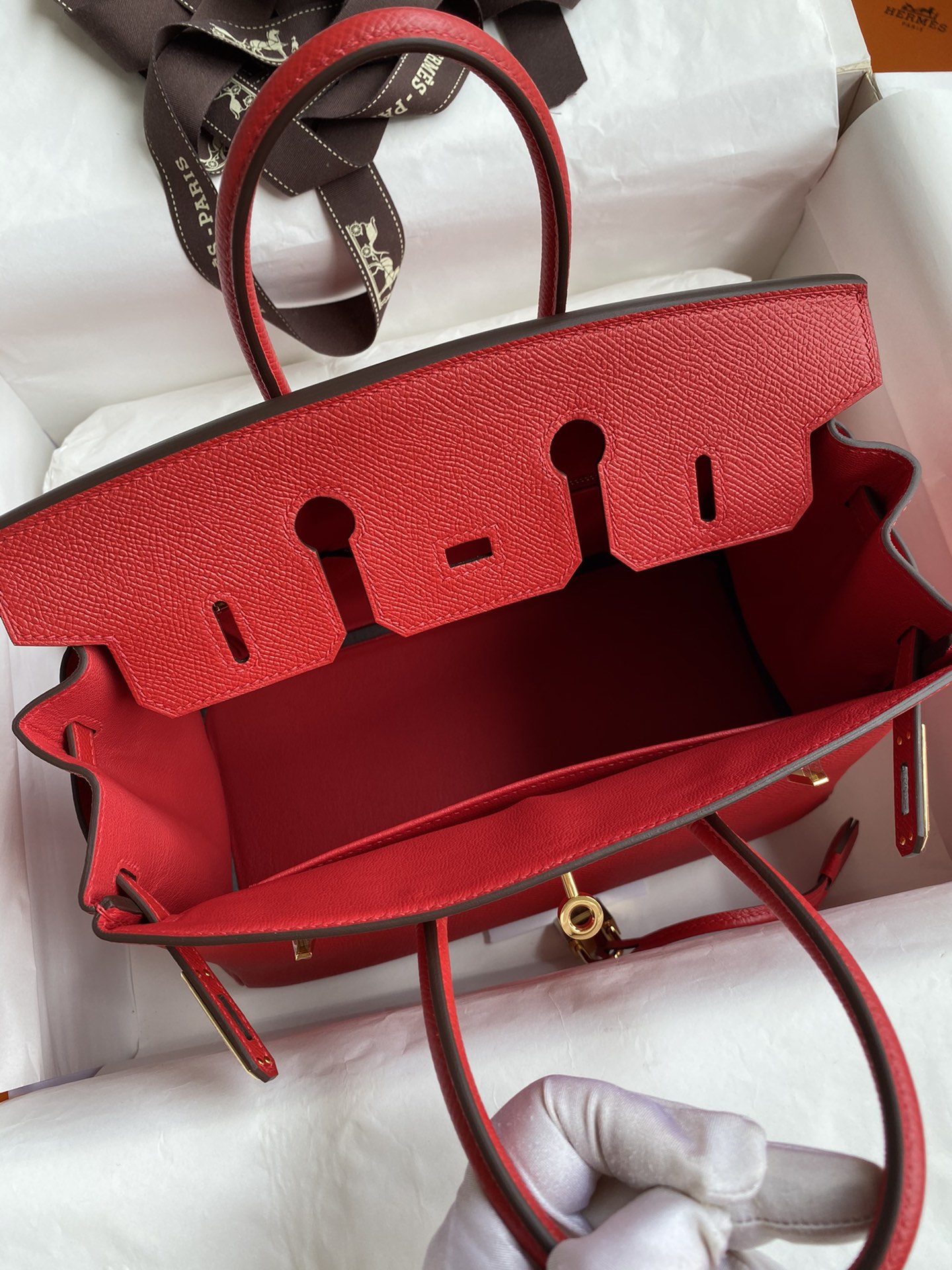 Bagsaaa H**me5 Birkin 25 Epsom Leather Red