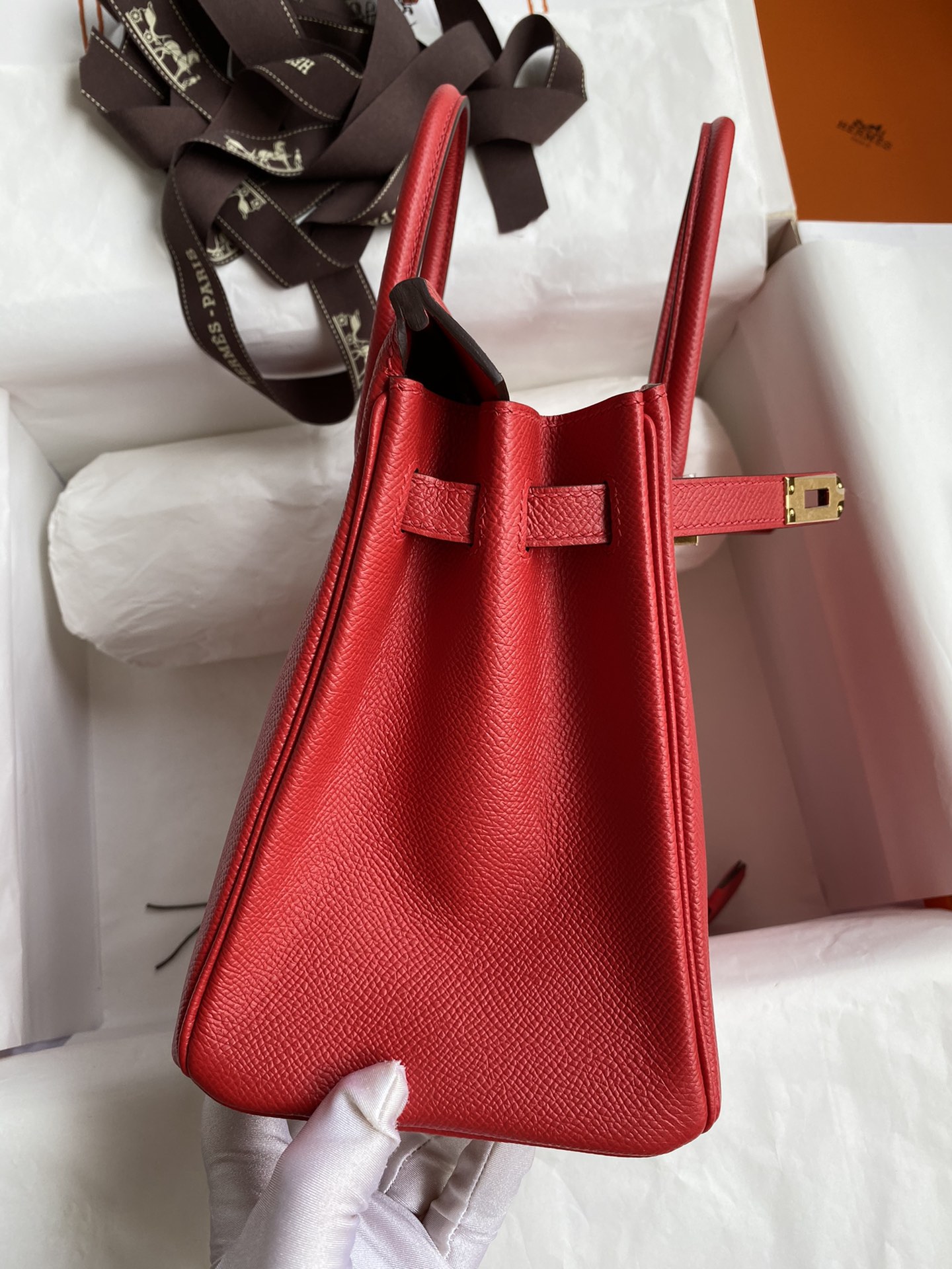 Bagsaaa H**me5 Birkin 25 Epsom Leather Red