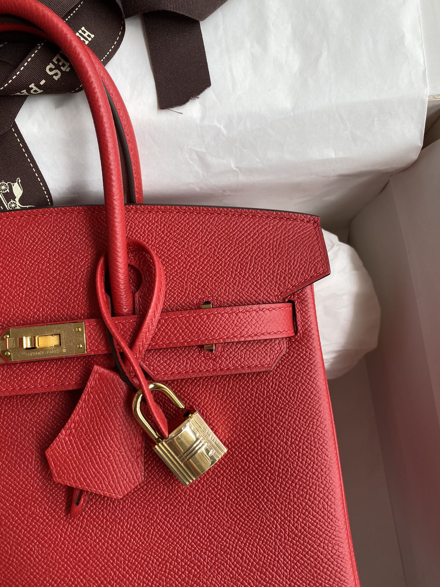 Bagsaaa H**me5 Birkin 25 Epsom Leather Red