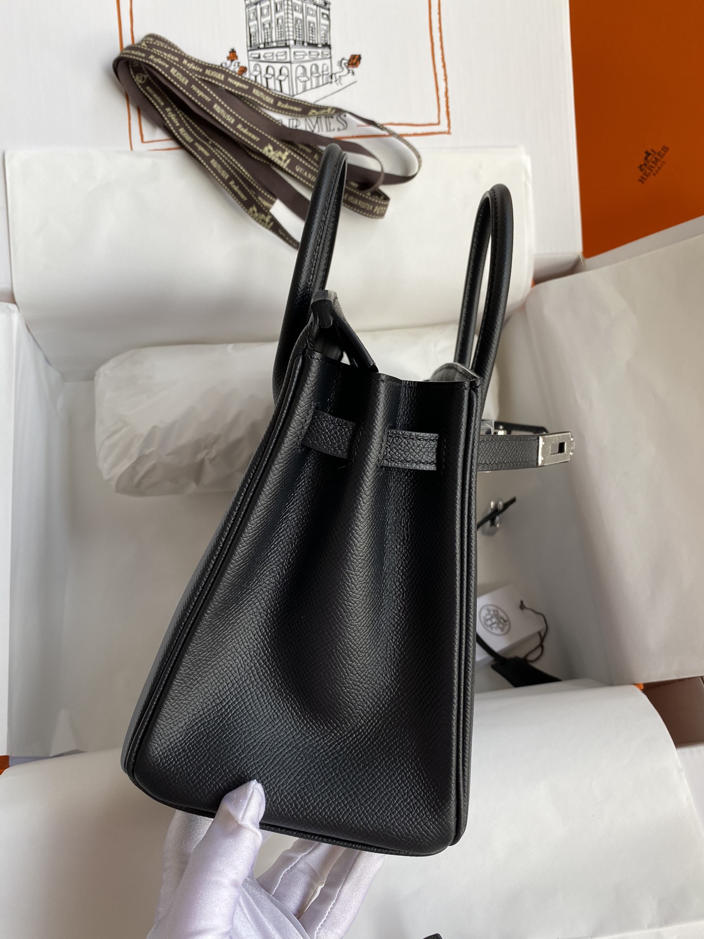 Bagsaaa H**me5 Birkin 25 Epsom Leather Black