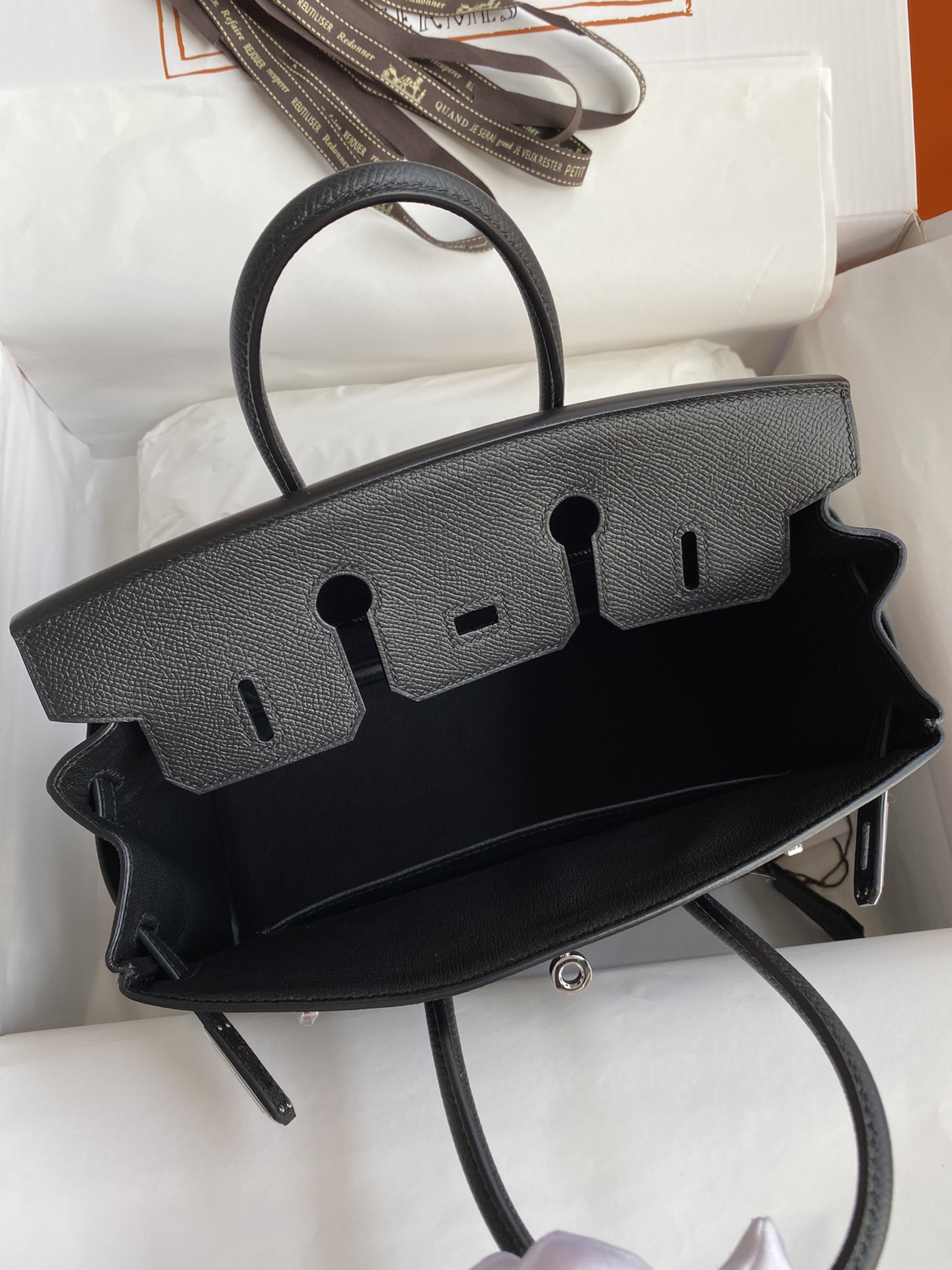 Bagsaaa H**me5 Birkin 25 Epsom Leather Black