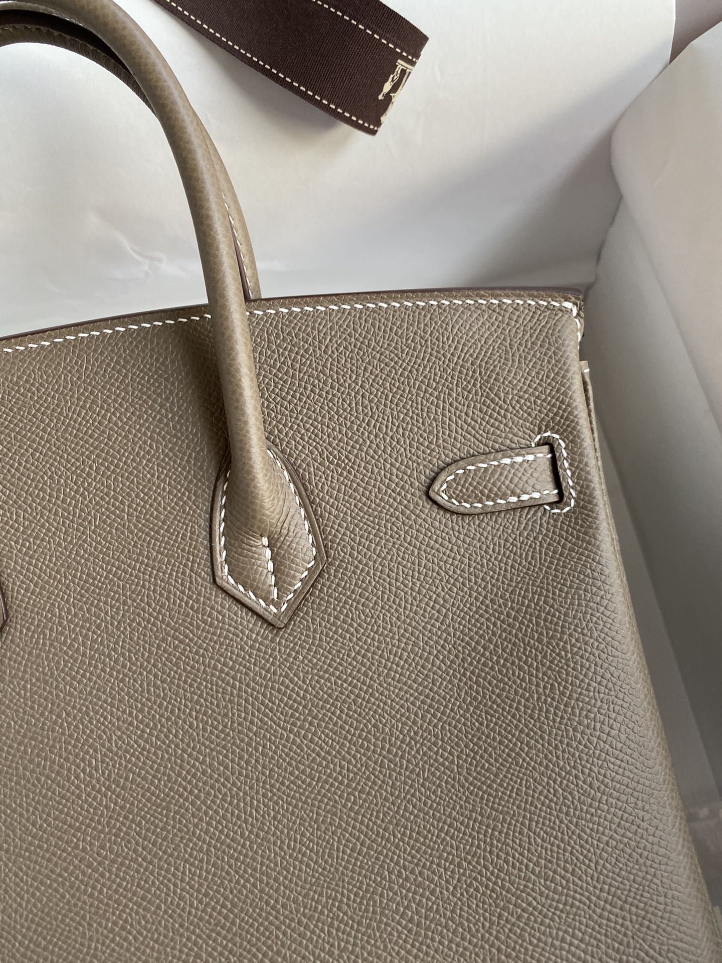 Bagsaaa H**me5 Birkin 25 Epsom Leather Taupe