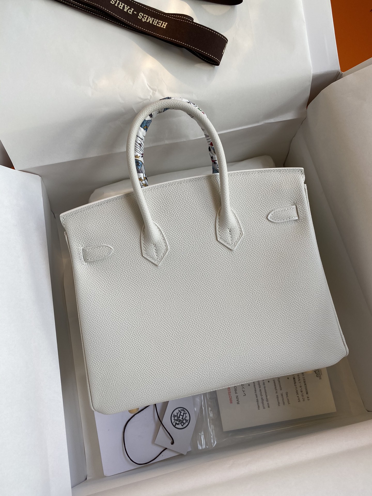 Bagsaaa H**me5 Birkin 25 Epsom Leather White