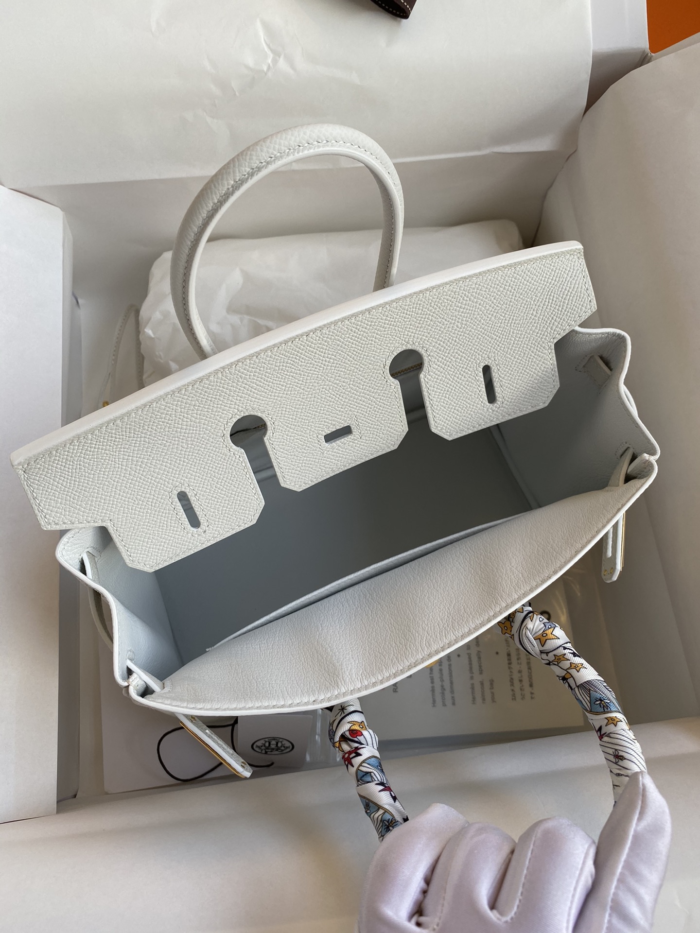 Bagsaaa H**me5 Birkin 25 Epsom Leather White