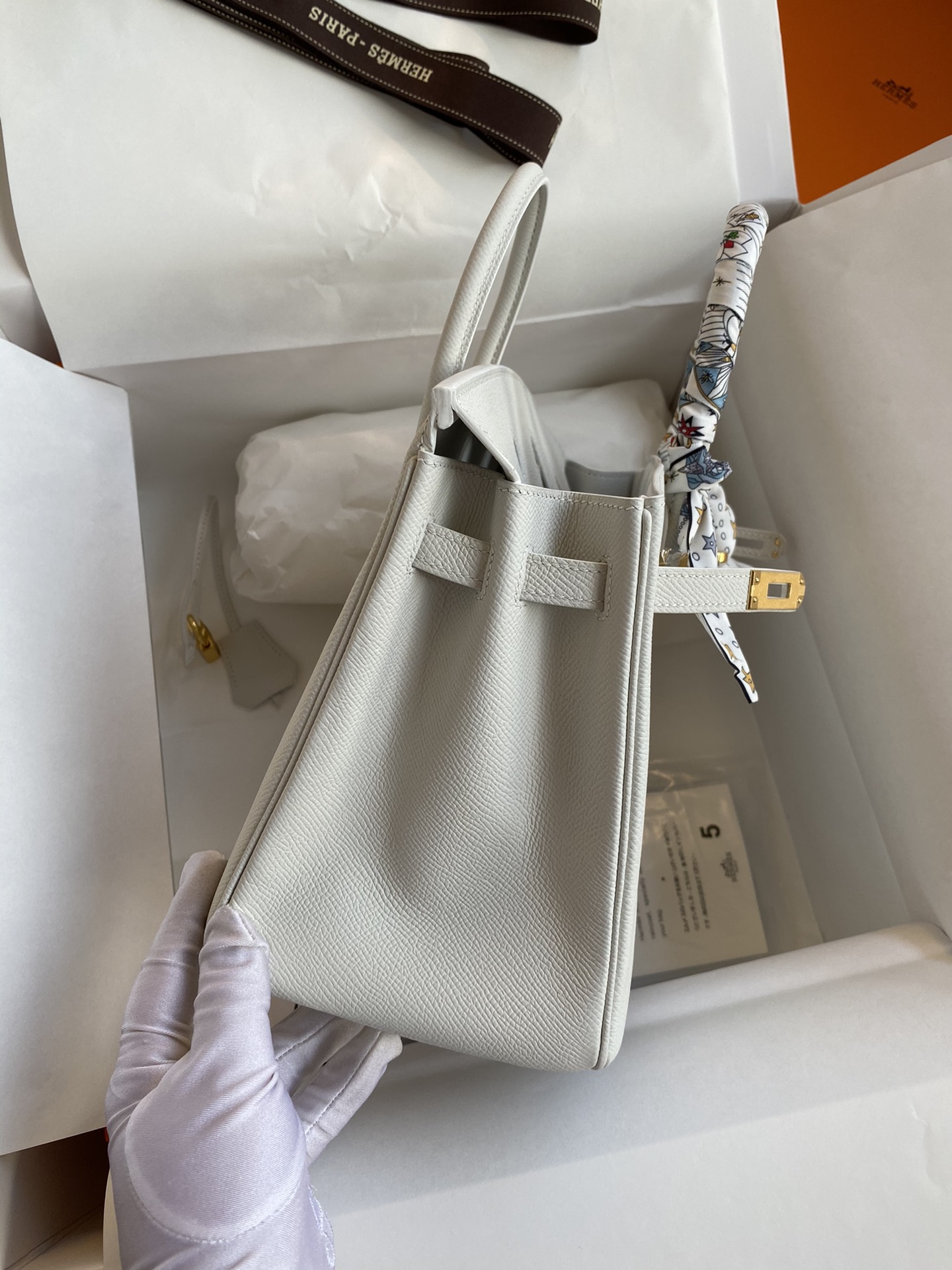 Bagsaaa H**me5 Birkin 25 Epsom Leather White