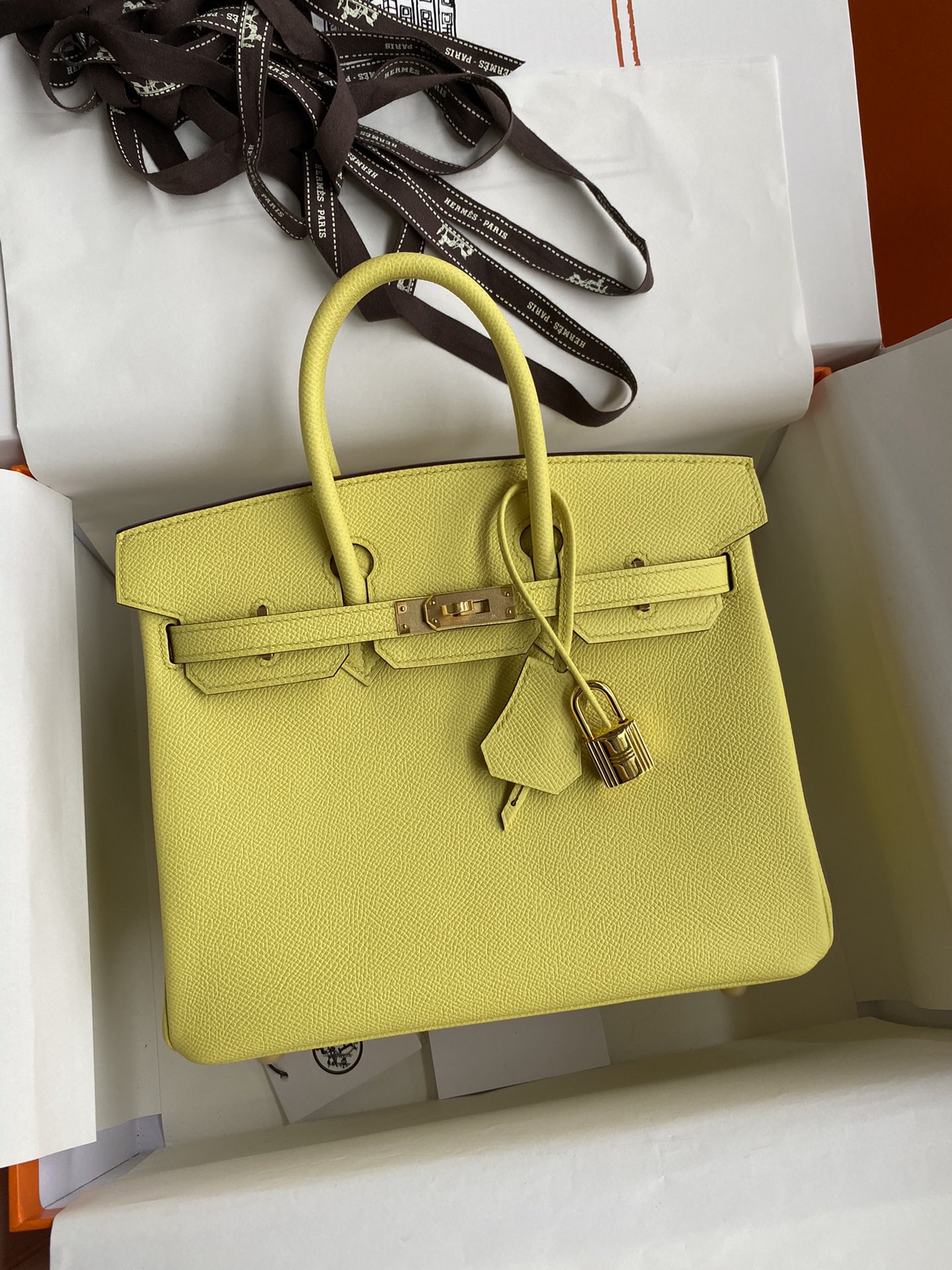 Bagsaaa H**me5 Birkin 25 Epsom Leather Yellow