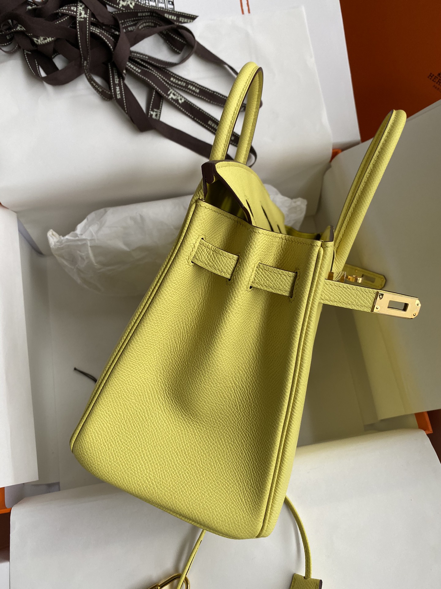 Bagsaaa H**me5 Birkin 25 Epsom Leather Yellow