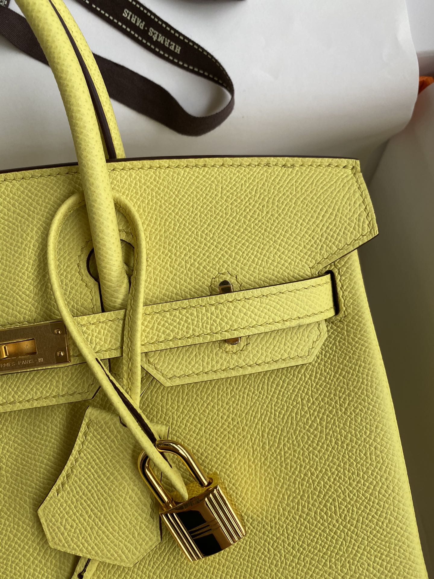 Bagsaaa H**me5 Birkin 25 Epsom Leather Yellow