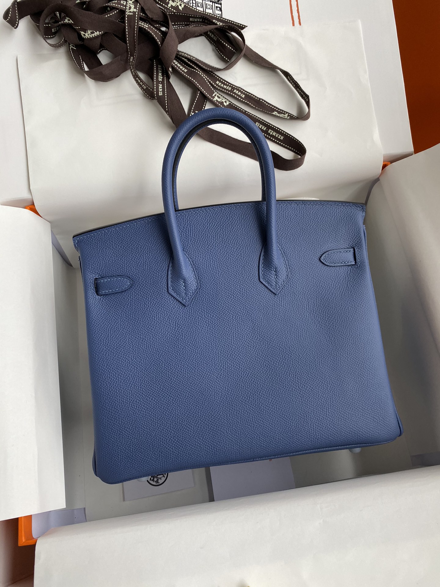 Bagsaaa H**me5 Birkin 25 Epsom Leather Blue