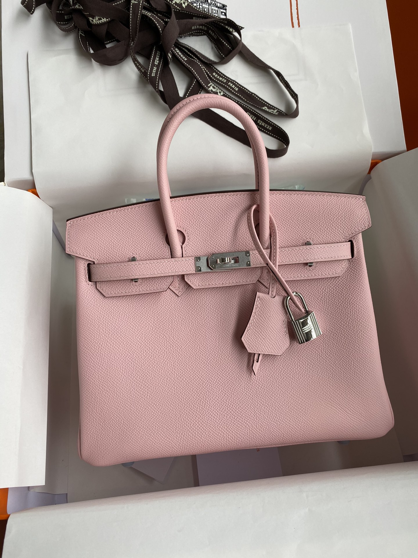 Bagsaaa H**me5 Birkin 25 Epsom Leather Pink