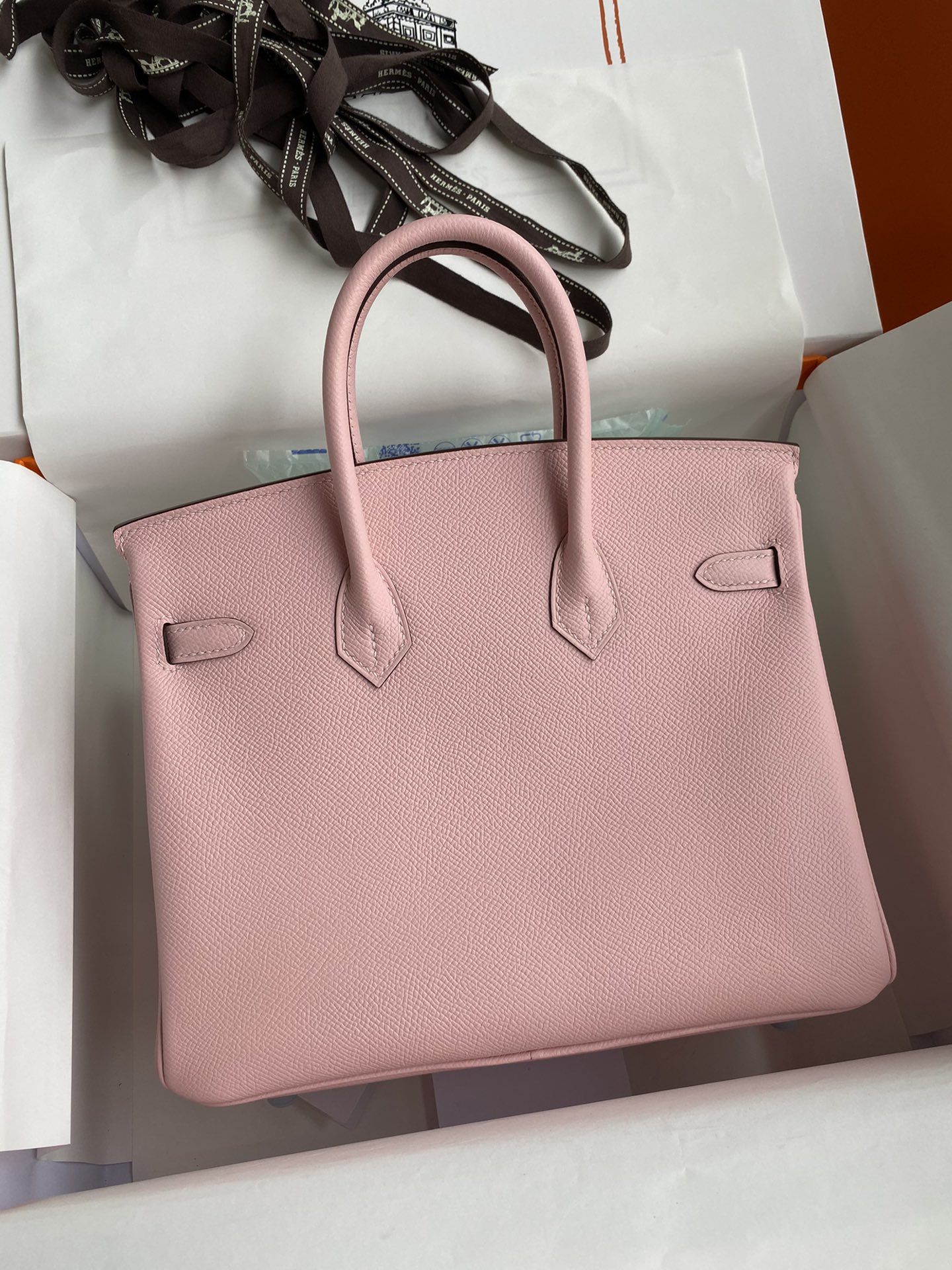 Bagsaaa H**me5 Birkin 25 Epsom Leather Pink