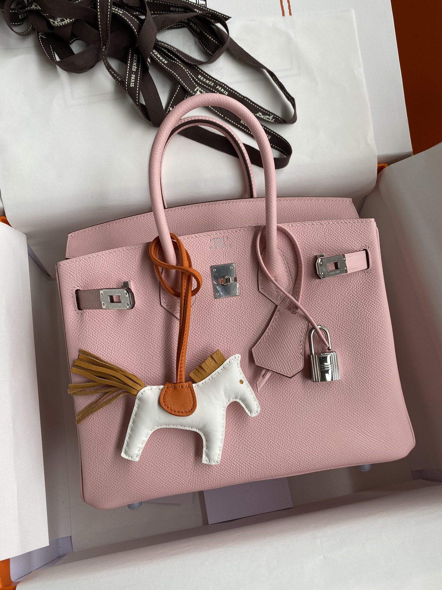 Bagsaaa H**me5 Birkin 25 Epsom Leather Pink