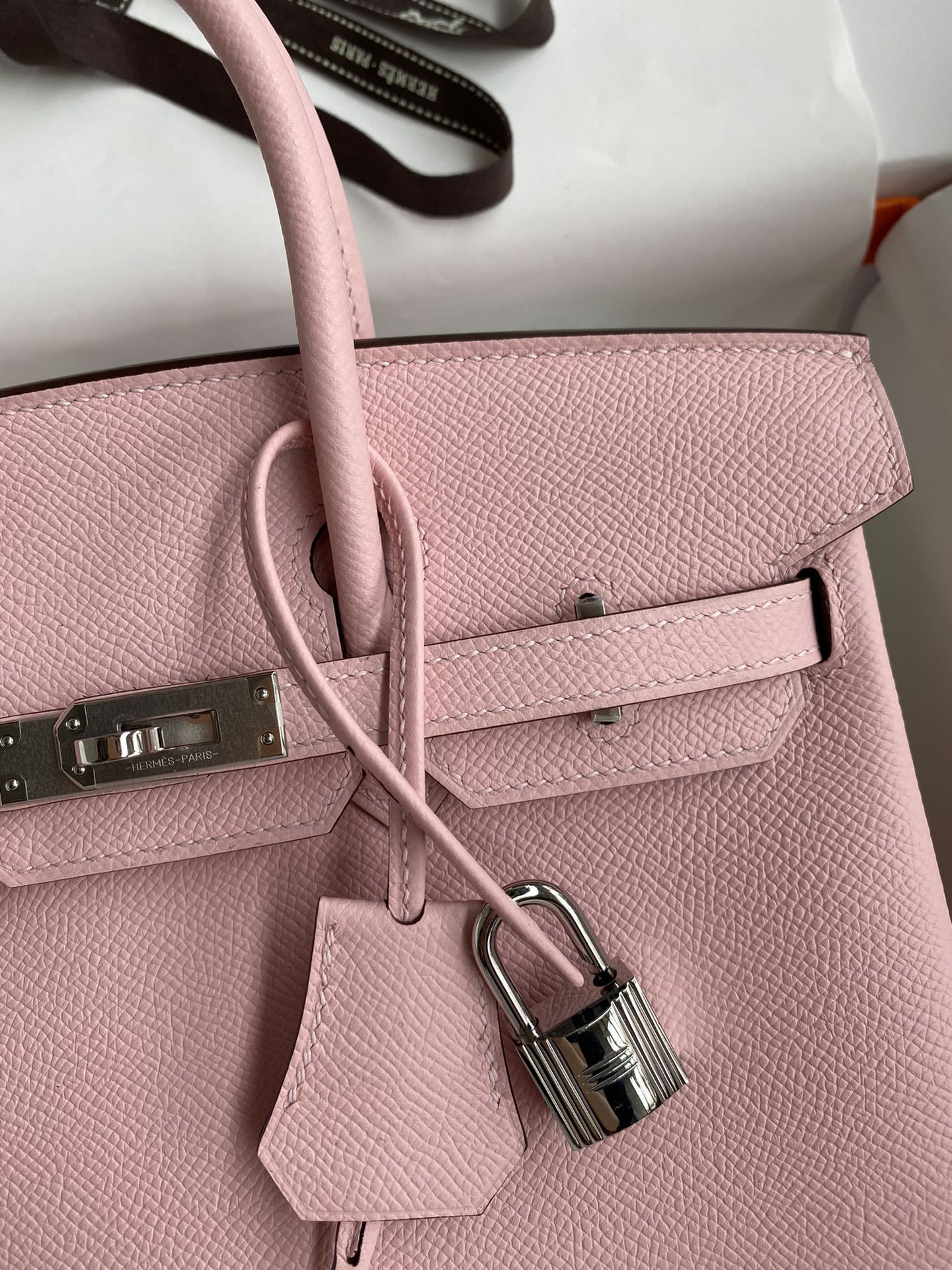 Bagsaaa H**me5 Birkin 25 Epsom Leather Pink