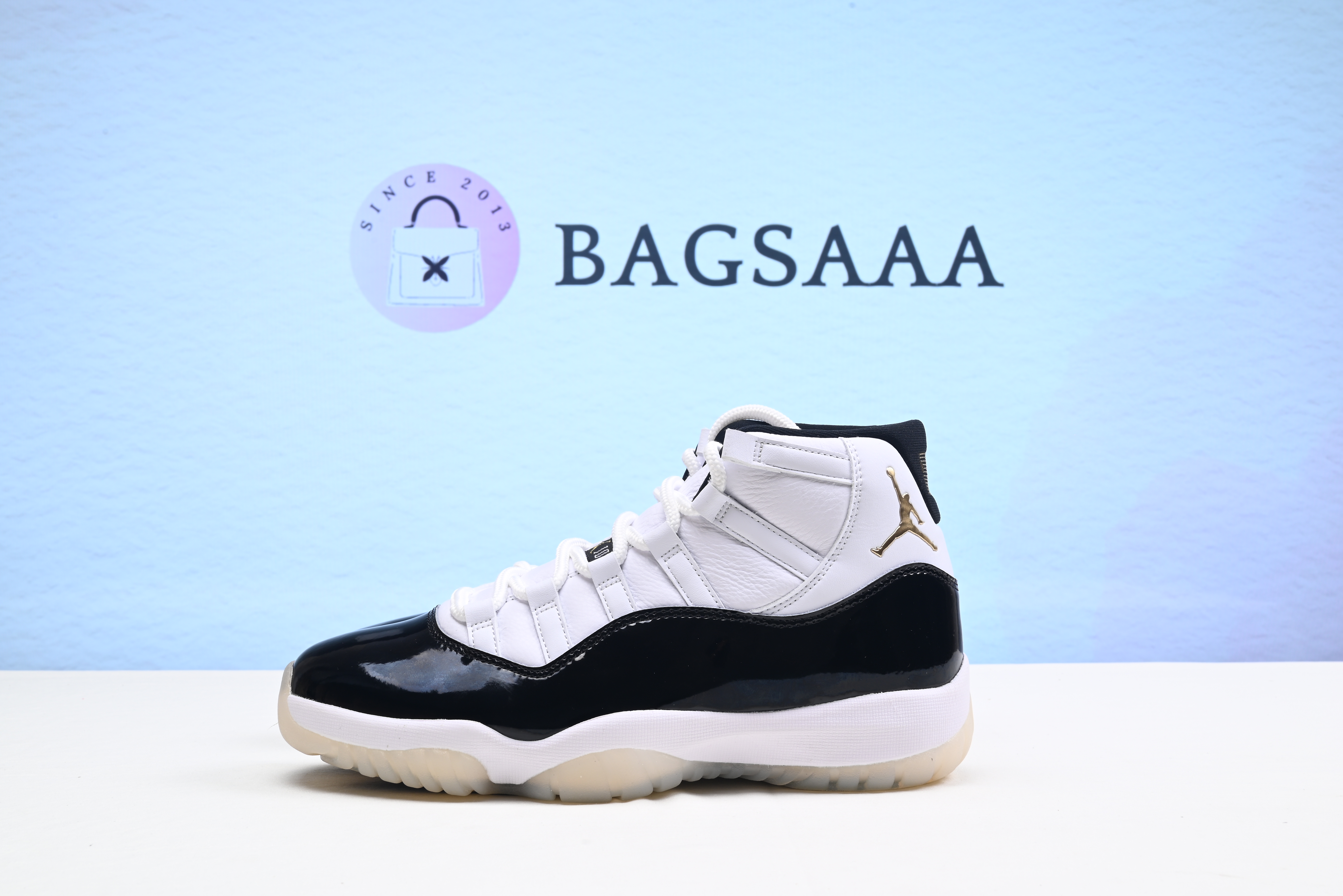 Air Jordan 11 DMP White Black Metallic Gold