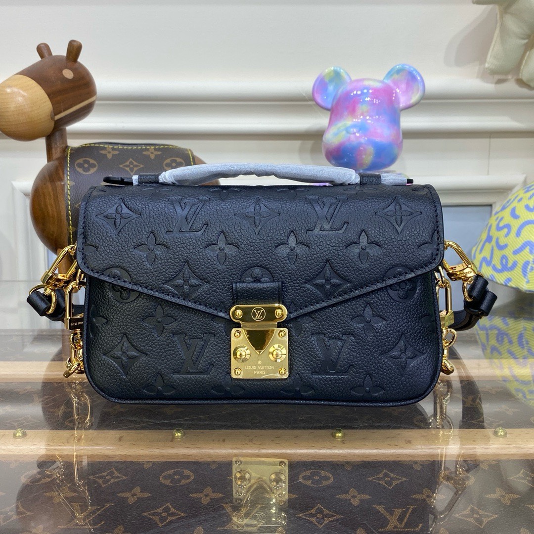 Bagsaaa L0vis Vvtt0n Pochette Métis East West All Black M46595 - 21.5 x 13.5 x 6 cm